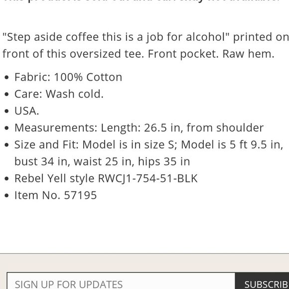 Rebel Yell Graphic Oversized Short Sleeve T-Shirt Tunic Black Women's Size XS - Picture 13 of 14